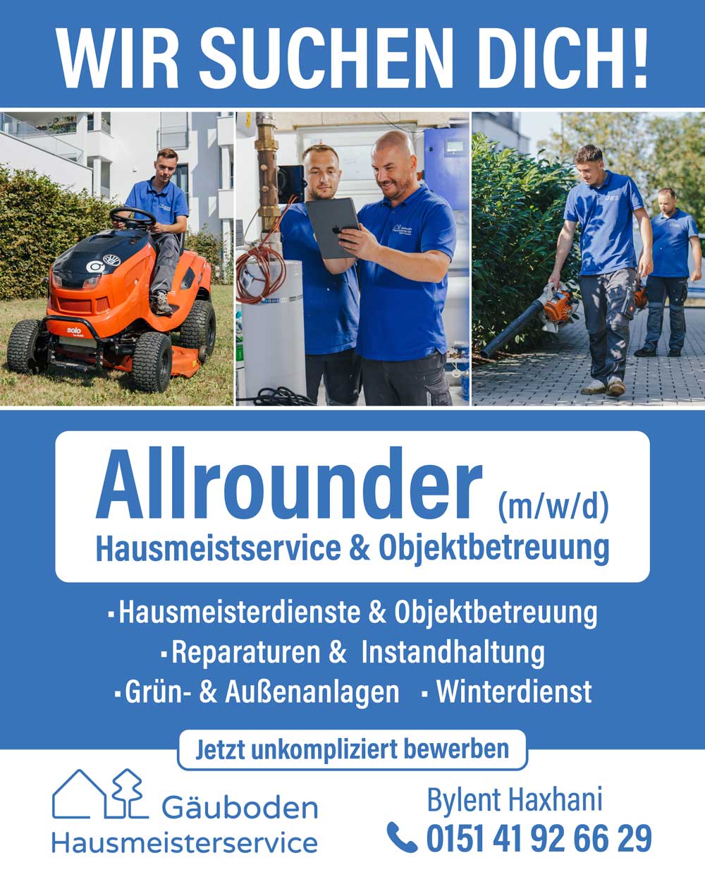 Stellenangebot: Allrounder für Hausmeisterservice und Objektbetreuung